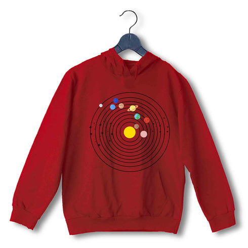 Nerd Physics SOLAR SYSTEM GRAPHIC UNISEX HOODIE Sweatshirts